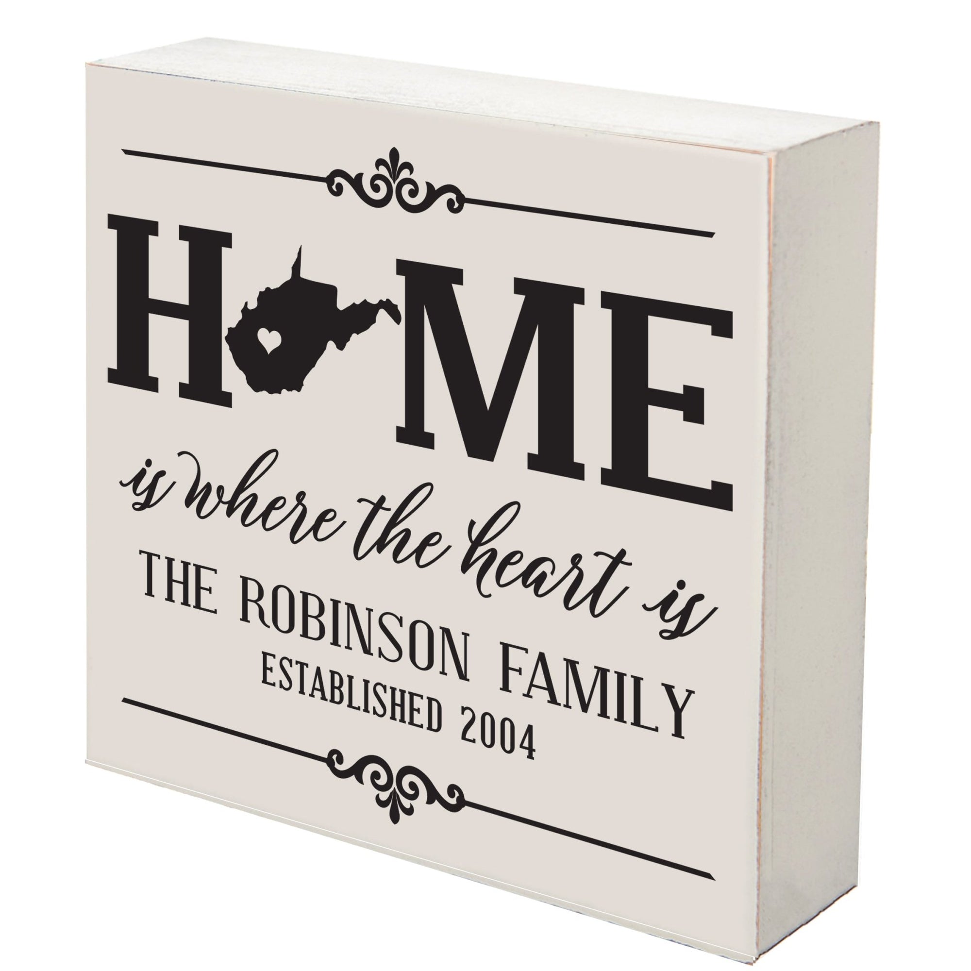 Personalized Home State Shadow Box 10x10 - West Virginia - LifeSong Milestones