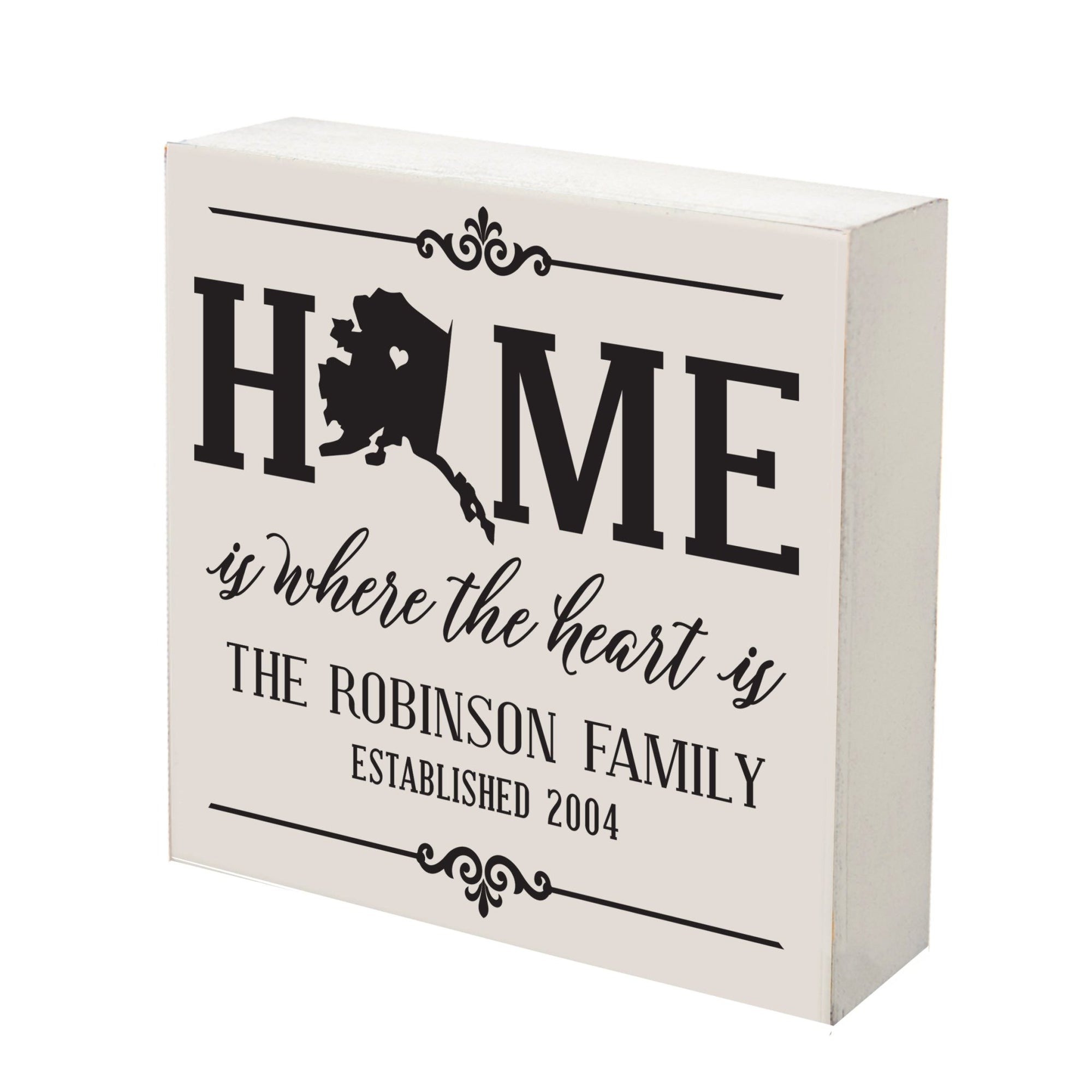 Personalized Home State Shadow Box 6x6 - Alaska - LifeSong Milestones