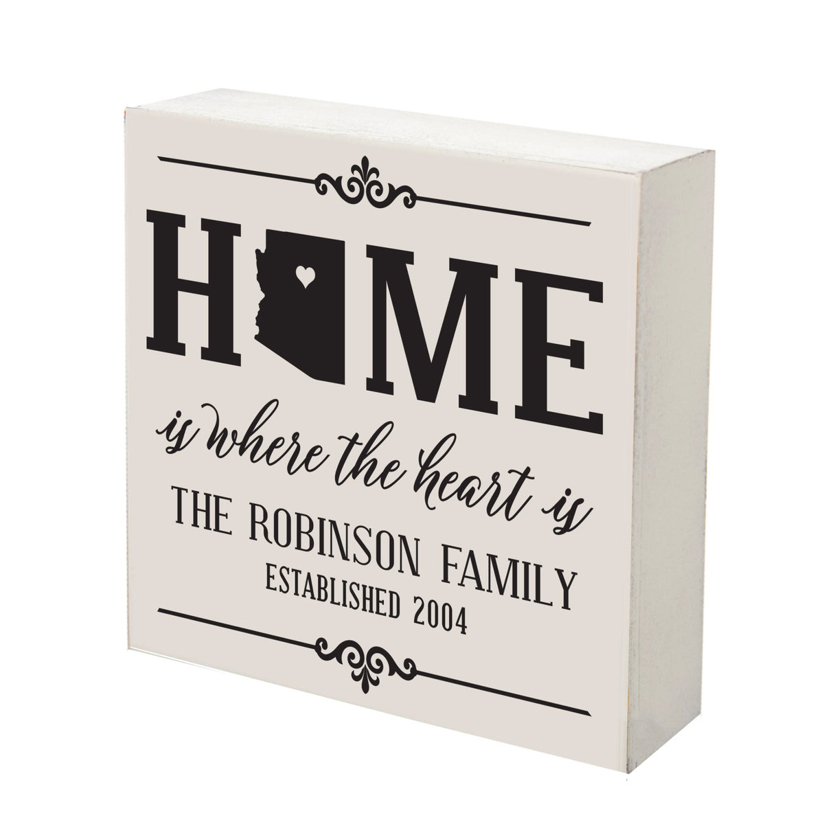 Personalized Home State Shadow Box 6x6 - Arizona - LifeSong Milestones