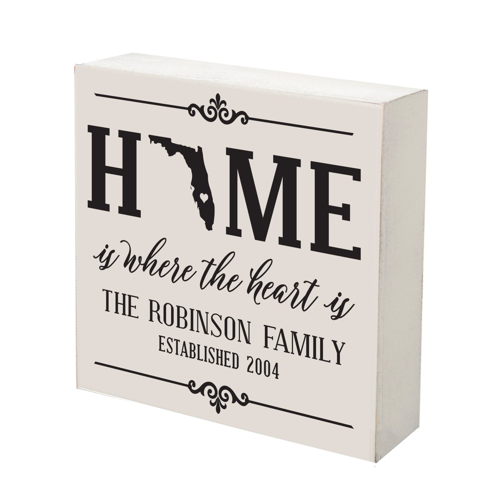 Personalized Home State Shadow Box 6x6 - Florida - LifeSong Milestones