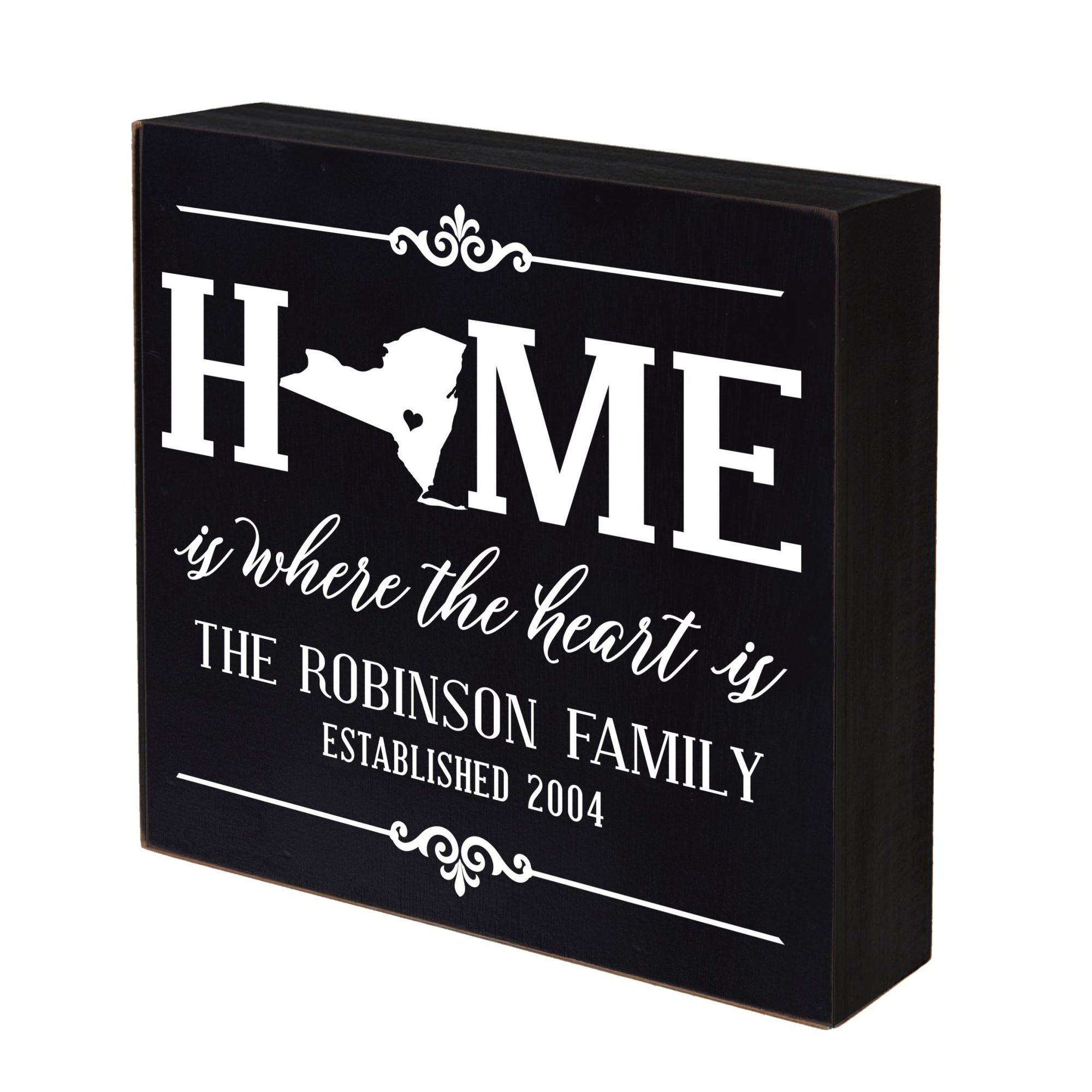 Personalized Home State Shadow Box 6x6 - New York - LifeSong Milestones