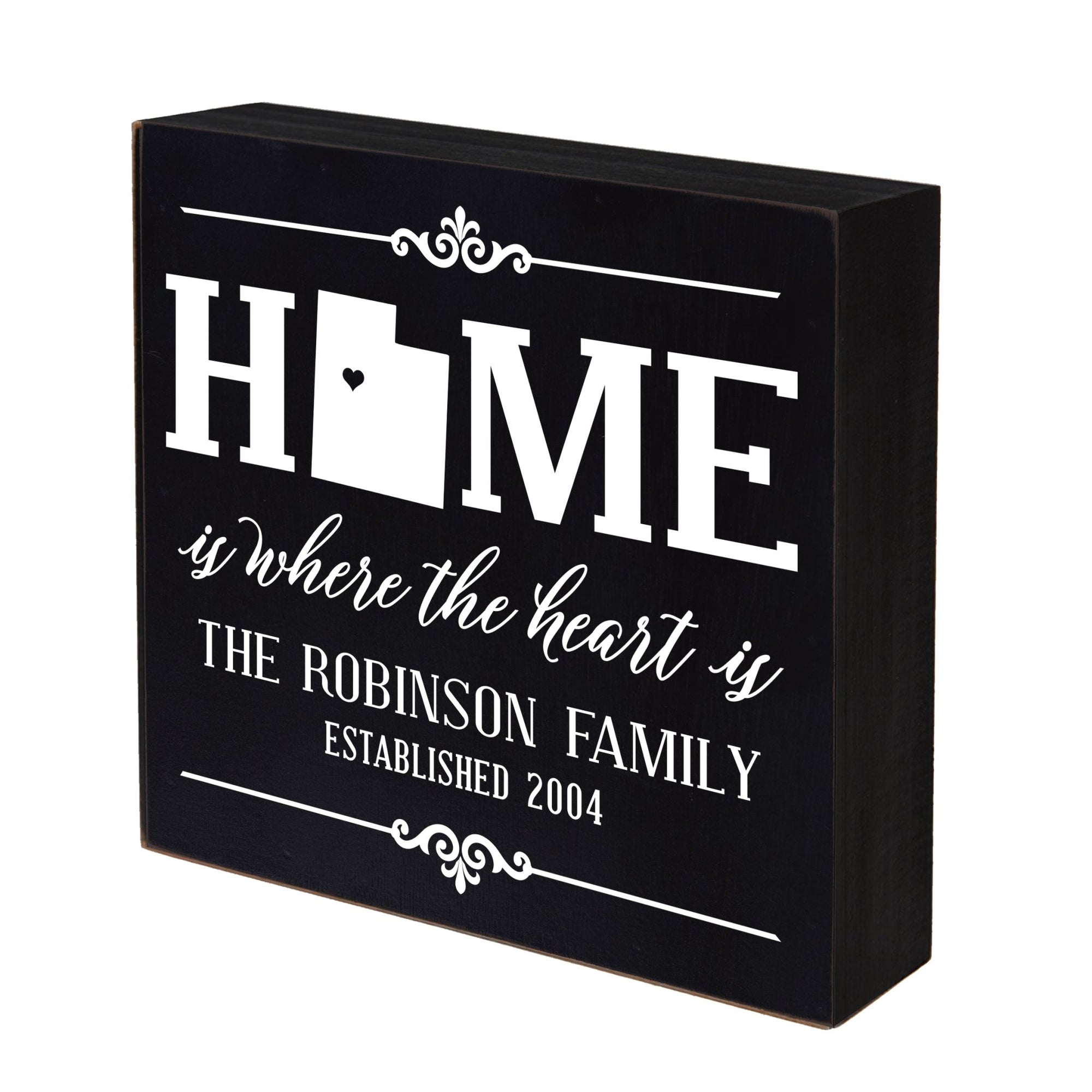 Personalized Home State Shadow Box 6x6 - Utah - LifeSong Milestones