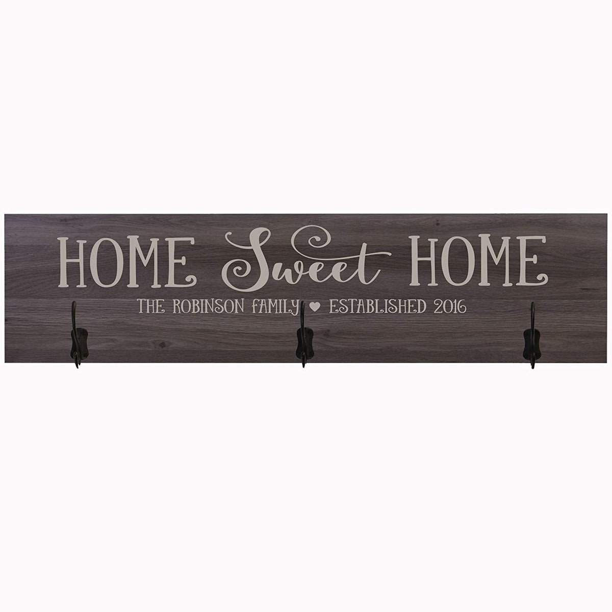 Personalized Home Sweet Home Coat Rack Wall Sign - LifeSong Milestones