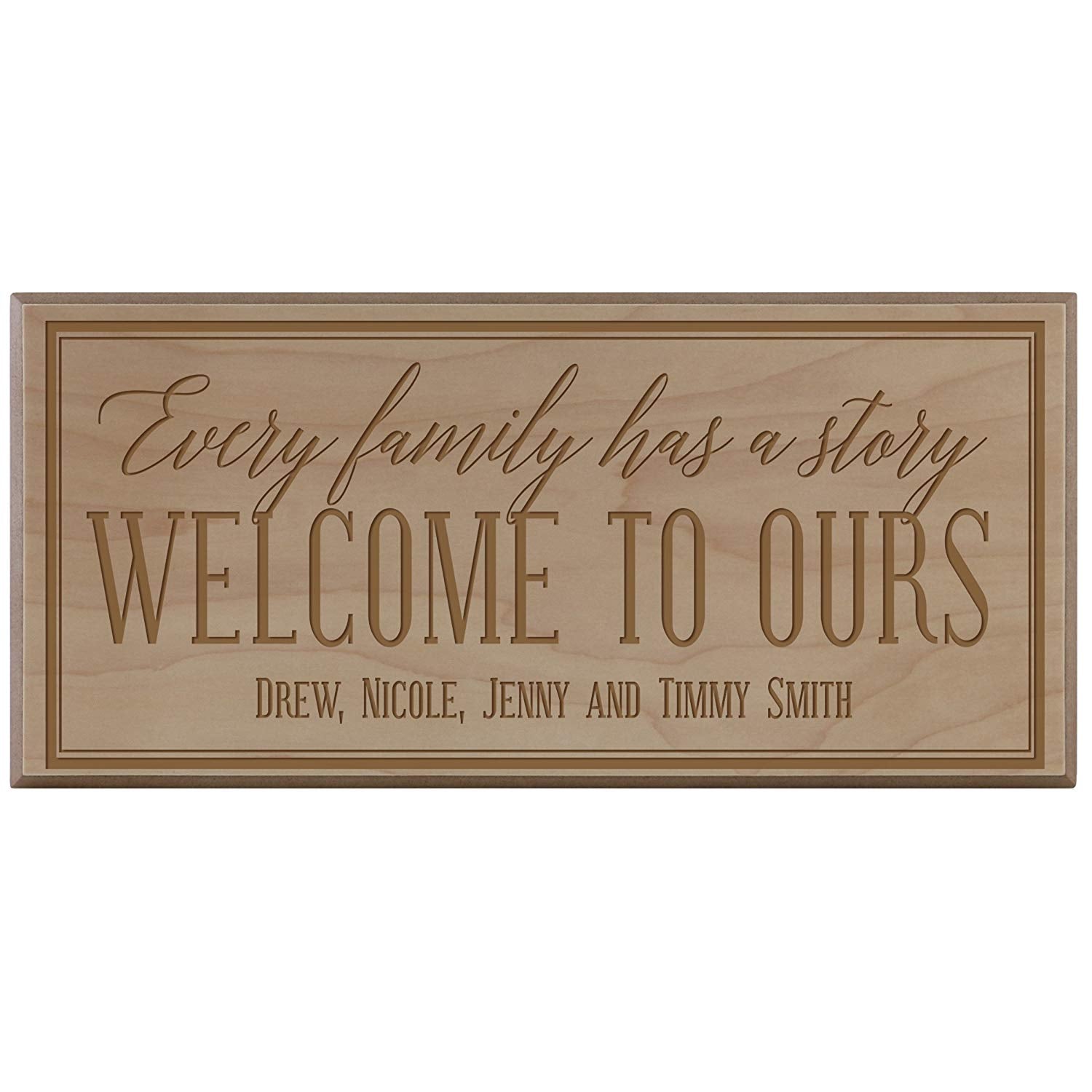 Personalized Home Wall Sign - Every Family Has A Story - LifeSong Milestones