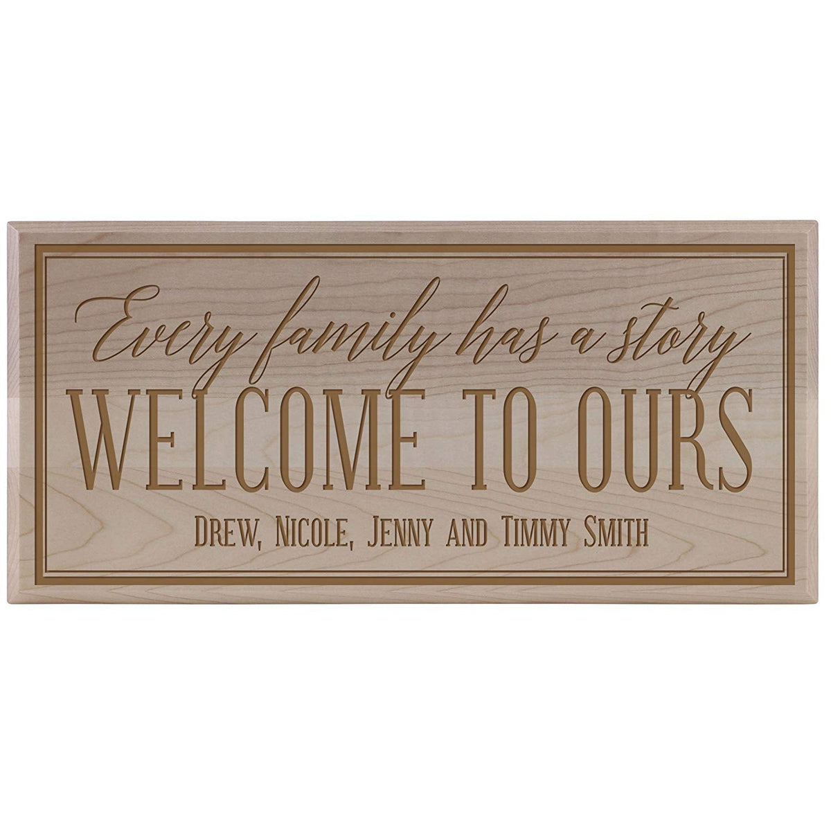 Personalized Home Wall Sign - Every Family Has A Story - LifeSong Milestones