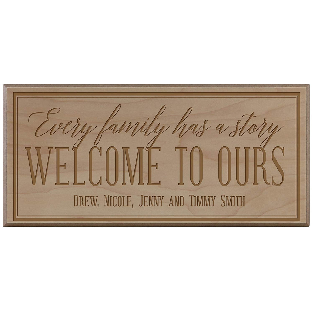 Personalized Home Wall Sign - Every Family Has A Story - LifeSong Milestones