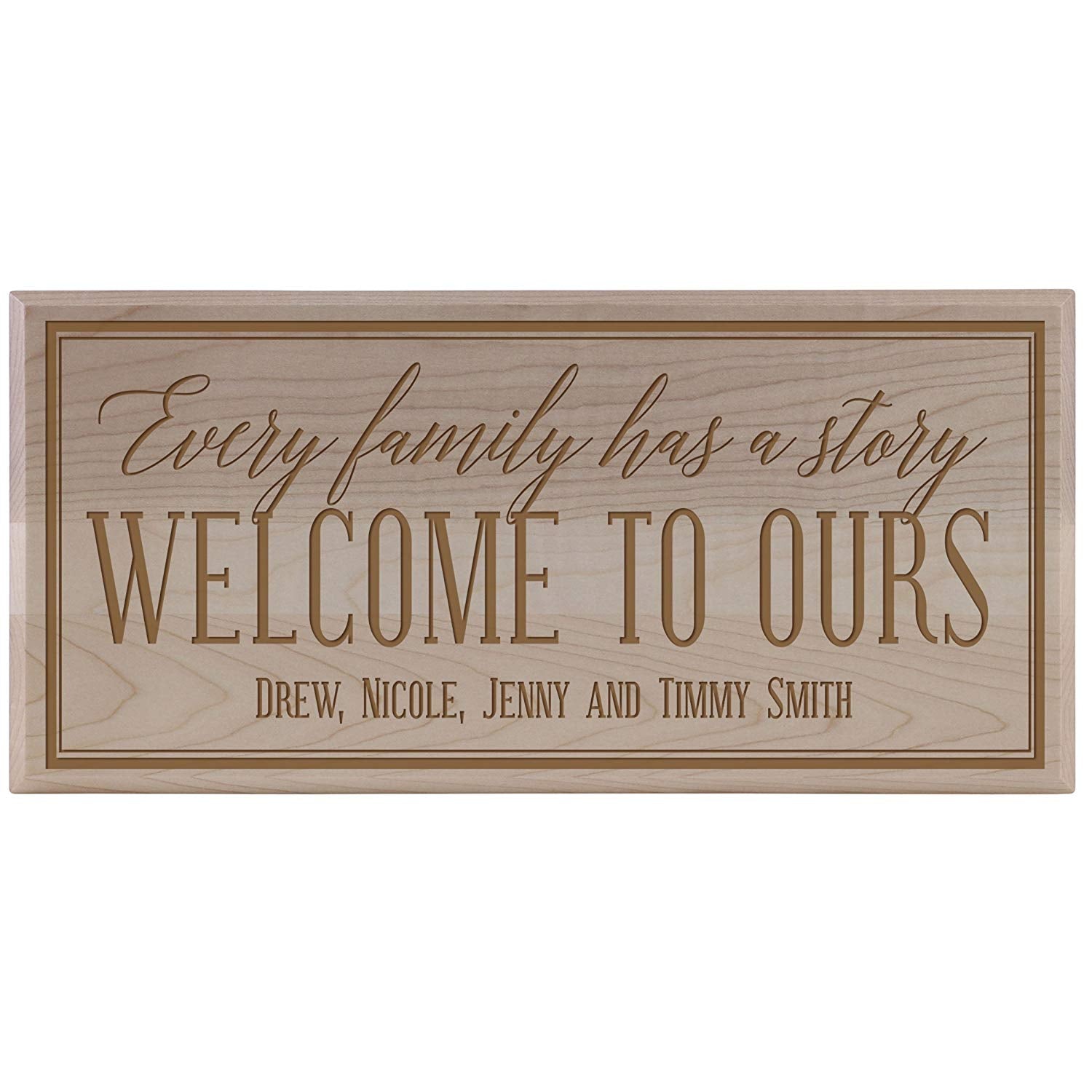 Personalized Home Wall Sign - Every Family Has A Story - LifeSong Milestones