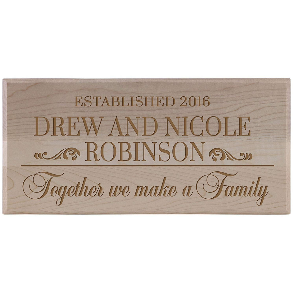 Personalized Home Wall Sign - Together We Make A Family - LifeSong Milestones
