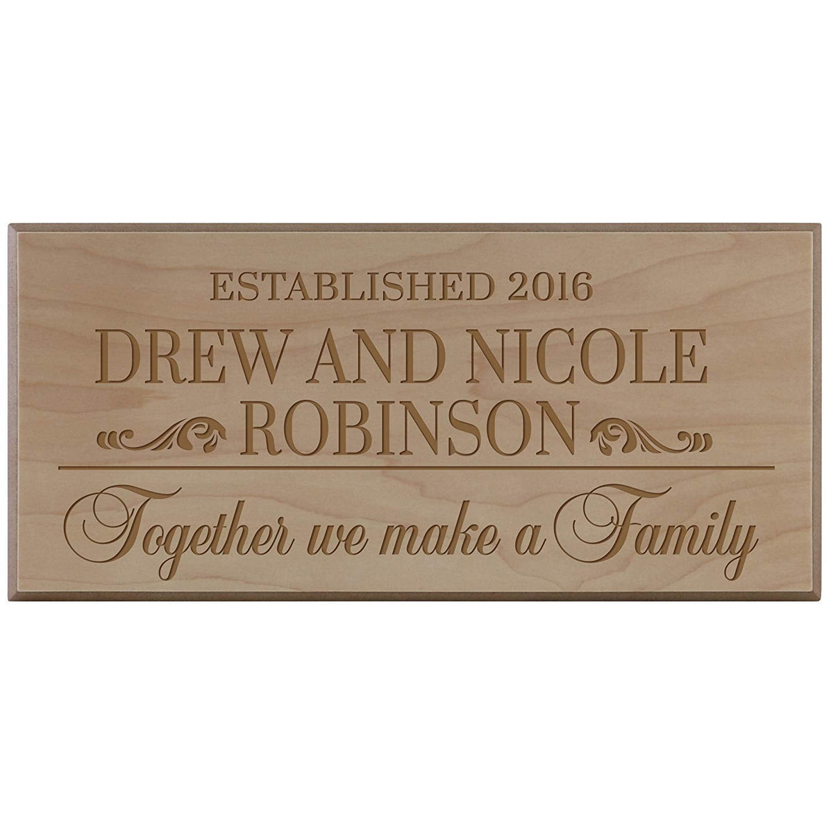 Personalized Home Wall Sign - Together We Make A Family - LifeSong Milestones