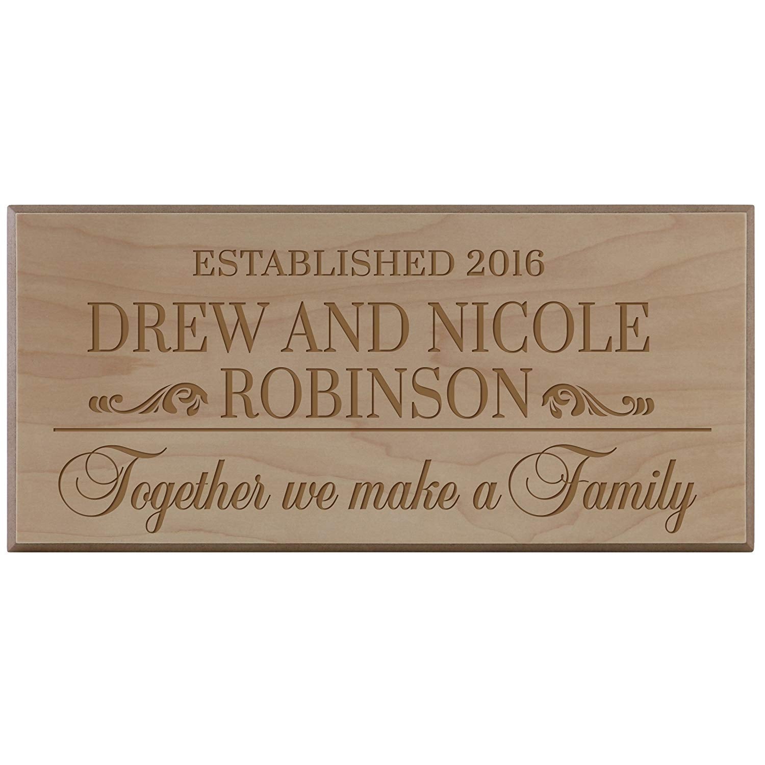 Personalized Home Wall Sign - Together We Make A Family - LifeSong Milestones