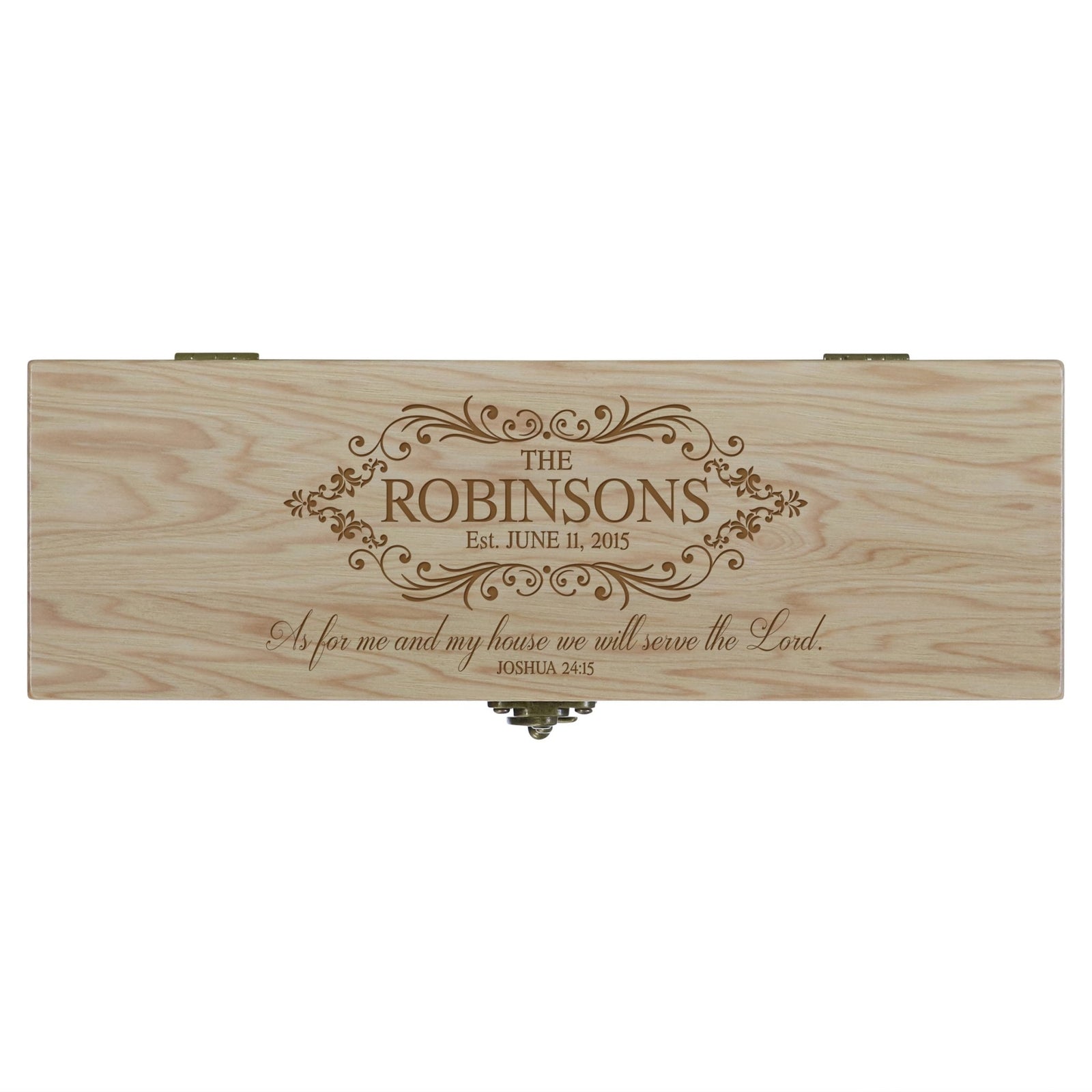 Personalized Home Wine Box with Latch - As For Me - LifeSong Milestones