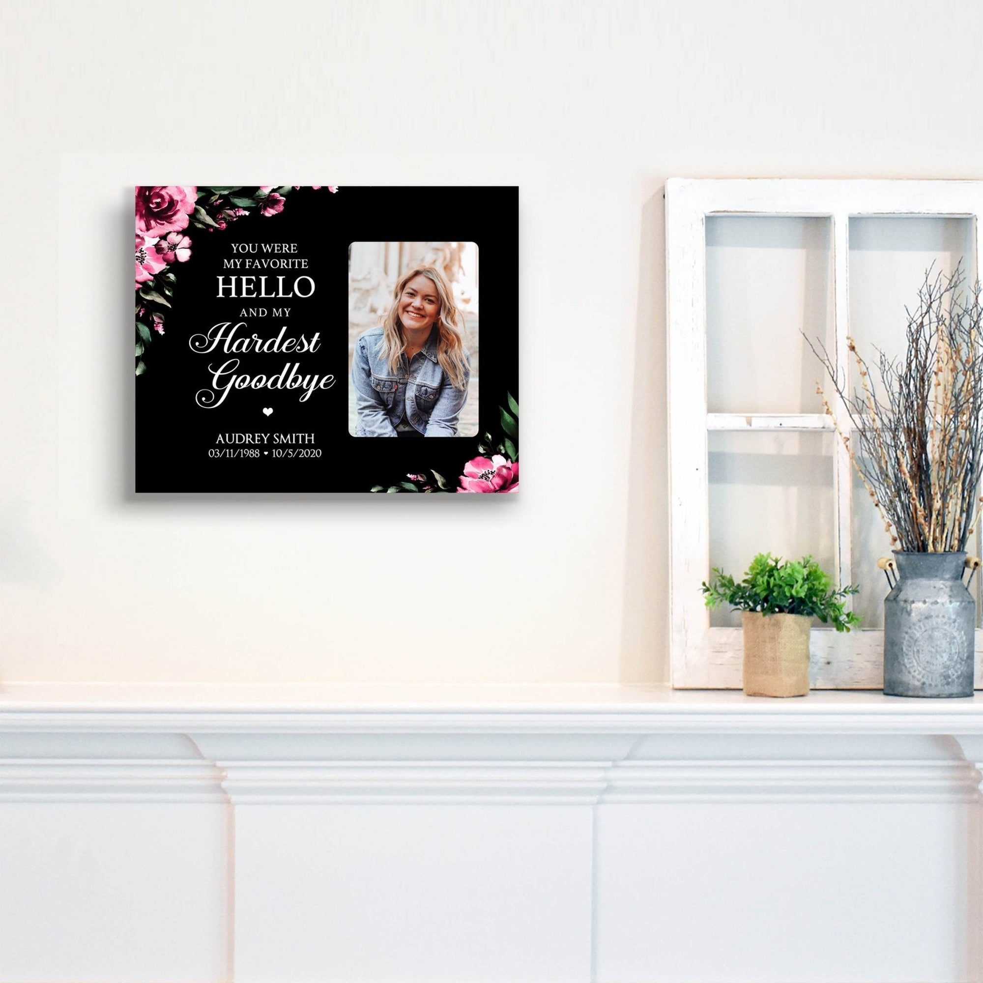 Personalized Human Memorial Black Photo & Inspirational Verse Bereavement Wall Décor & Sympathy Gift Ideas - You Were My - LifeSong Milestones