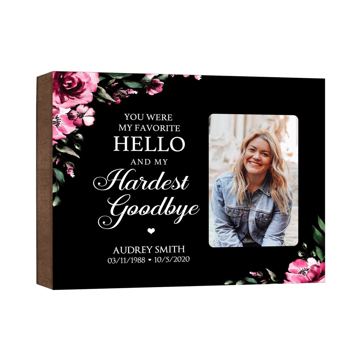 Personalized Human Memorial Black Photo & Inspirational Verse Bereavement Wall Décor & Sympathy Gift Ideas - You Were My - LifeSong Milestones