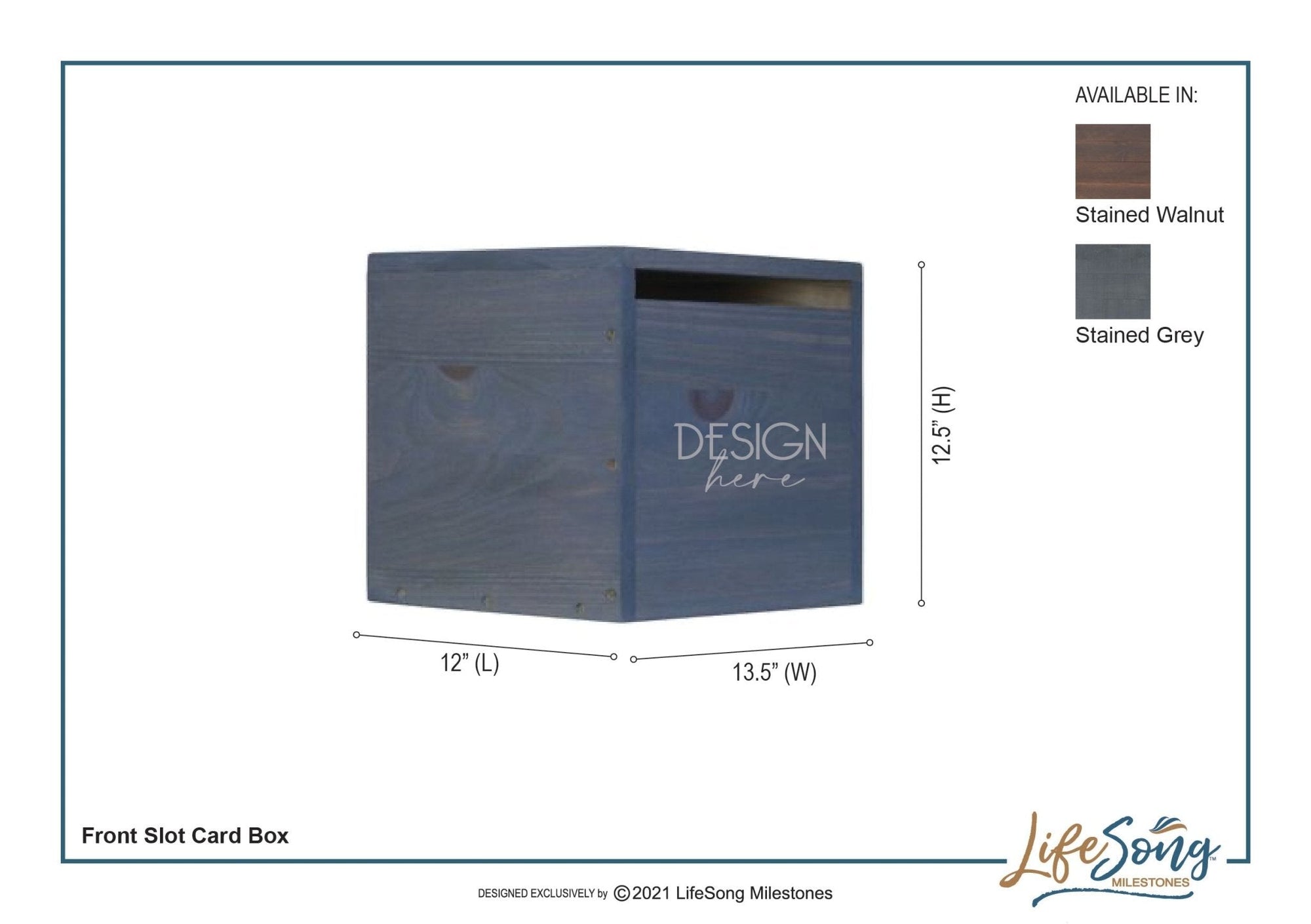 Personalized I Have Loved You Wedding Card Box with Front Slot - LifeSong Milestones