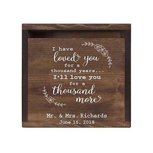 Personalized I Have Loved You Wedding Card Box with Front Slot - LifeSong Milestones