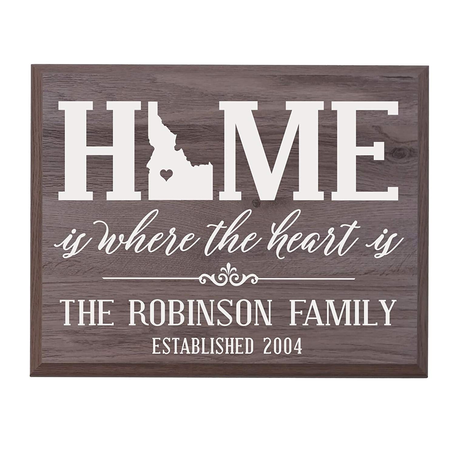 Personalized Idaho State Home is Where the heart is Sign - LifeSong Milestones