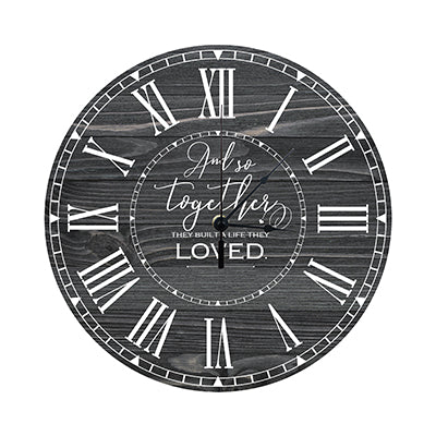 Personalized Inspirational Everyday Home and Family Wall Clock 12 x 12 x 0.125-(And So Together) - LifeSong Milestones