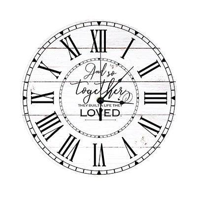 Personalized Inspirational Everyday Home and Family Wall Clock 12 x 12 x 0.125-(And So Together) - LifeSong Milestones
