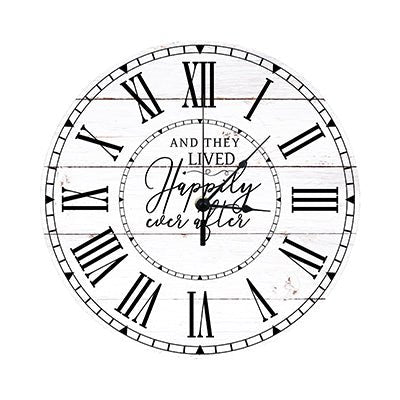 Personalized Inspirational Everyday Home and Family Wall Clock 12 x 12 x 0.125-(And They Lived) - LifeSong Milestones