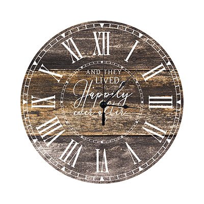 Personalized Inspirational Everyday Home and Family Wall Clock 12 x 12 x 0.125-(And They Lived) - LifeSong Milestones