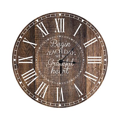 Personalized Inspirational Everyday Home and Family Wall Clock 12 x 12 x 0.125-(Begin each day) - LifeSong Milestones