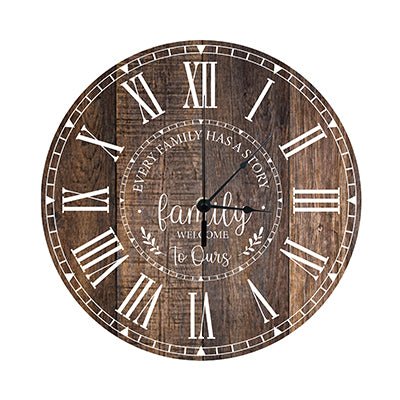 Personalized Inspirational Everyday Home and Family Wall Clock 12 x 12 x 0.125-(Every Family Has) - LifeSong Milestones