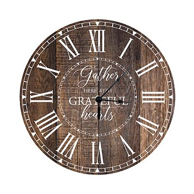 Personalized Inspirational Everyday Home and Family Wall Clock 12 x 12 x 0.125-(Gather Here) - LifeSong Milestones