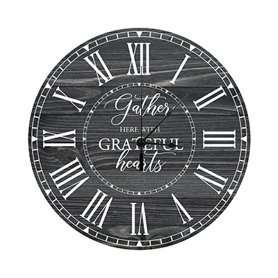 Personalized Inspirational Everyday Home and Family Wall Clock 12 x 12 x 0.125-(Gather Here) - LifeSong Milestones