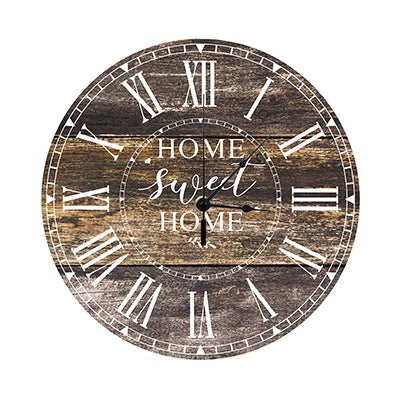 Personalized Inspirational Everyday Home and Family Wall Clock 12 x 12 x 0.125-(Home Sweet Home) - LifeSong Milestones