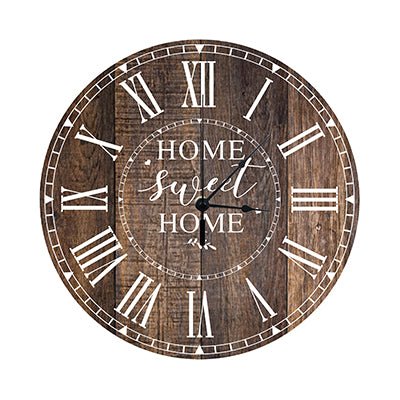 Personalized Inspirational Everyday Home and Family Wall Clock 12 x 12 x 0.125-(Home Sweet Home) - LifeSong Milestones