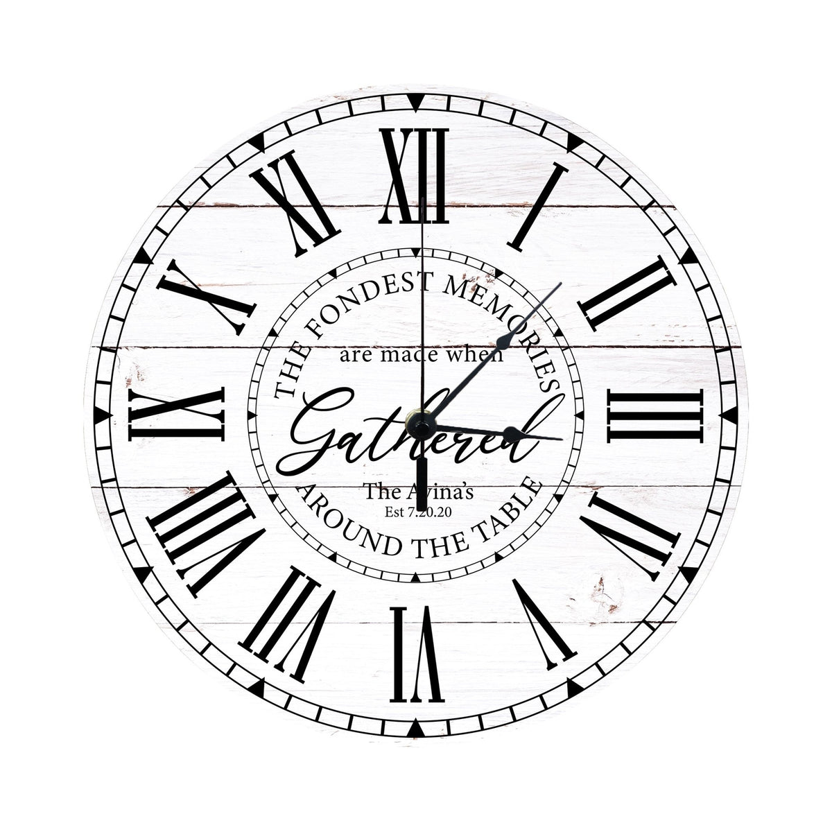 Personalized Inspirational Everyday Home and Family Wall Clock 12 x 12 x 0.125-(The Fondest Memories) - LifeSong Milestones