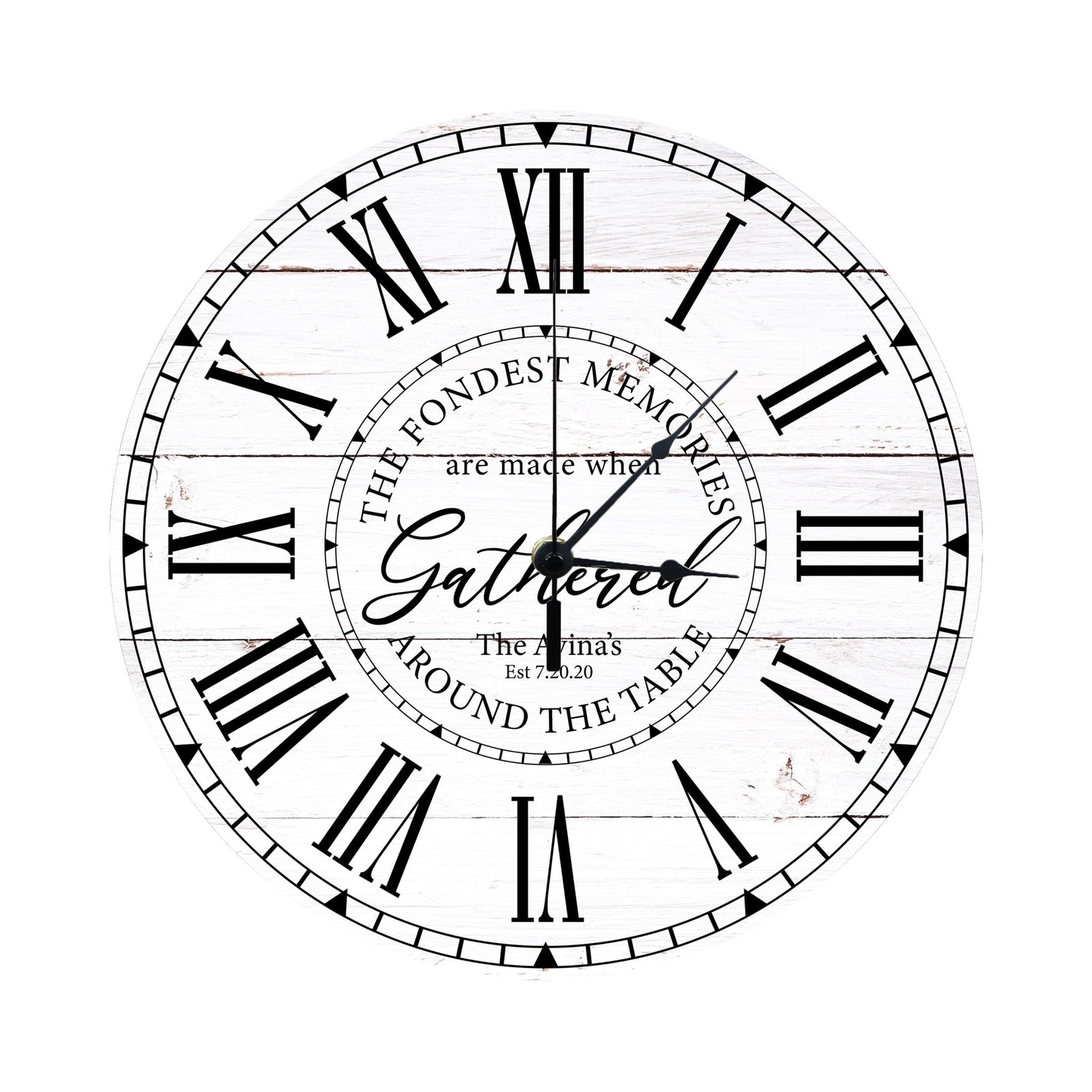 Personalized Inspirational Everyday Home and Family Wall Clock 12 x 12 x 0.125-(The Fondest Memories) - LifeSong Milestones