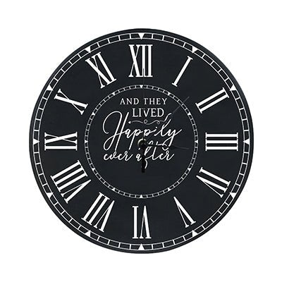 Personalized Inspirational Everyday Home and Family Wall Clock 12 x 12 x 0.75 - (And They Lived) - LifeSong Milestones