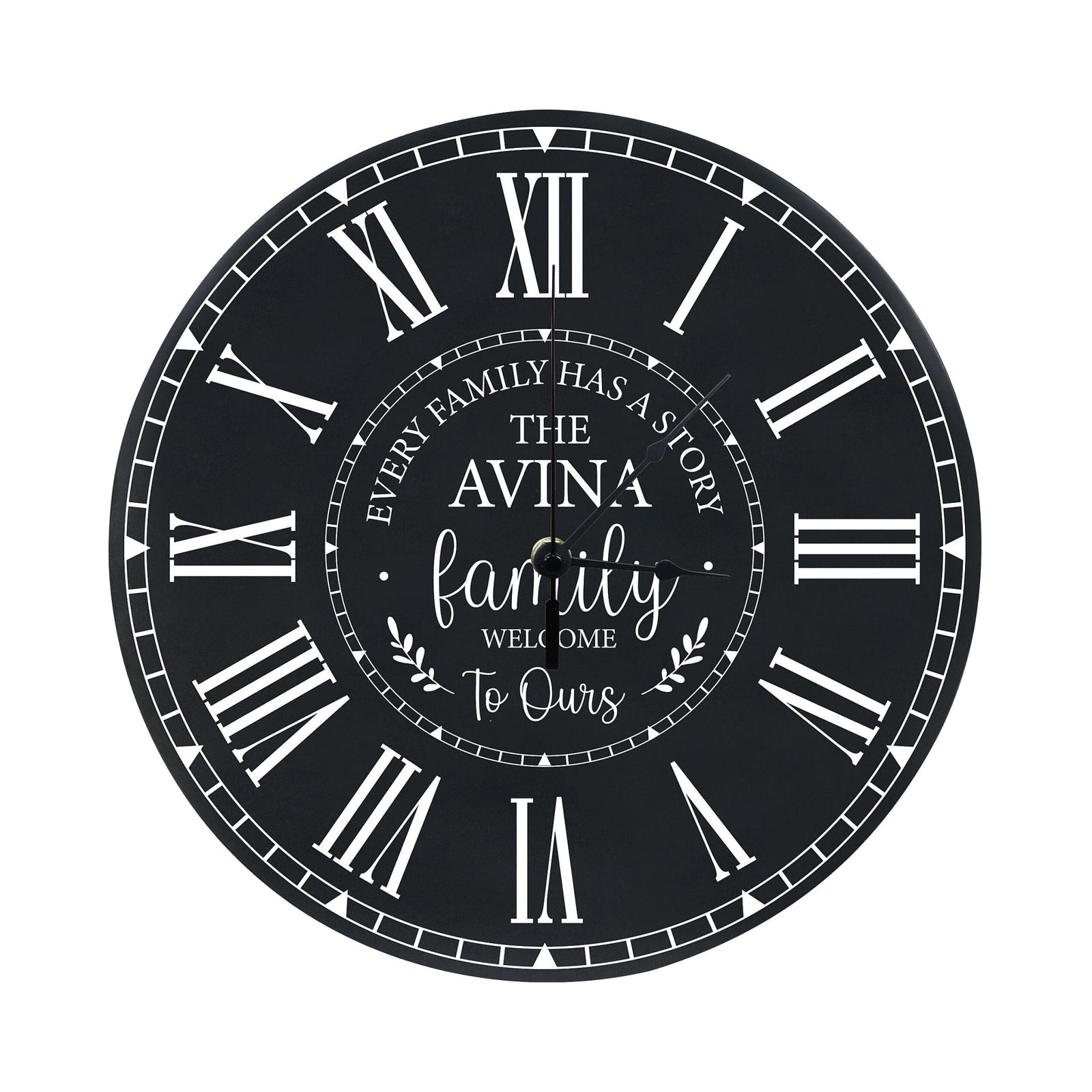Personalized Inspirational Everyday Home and Family Wall Clock 12 x 12 x 0.75 - (Every Family Has) - LifeSong Milestones