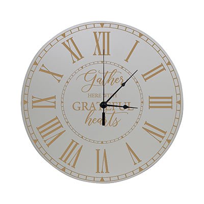 Personalized Inspirational Everyday Home and Family Wall Clock 12 x 12 x 0.75 - (Gather Here) - LifeSong Milestones