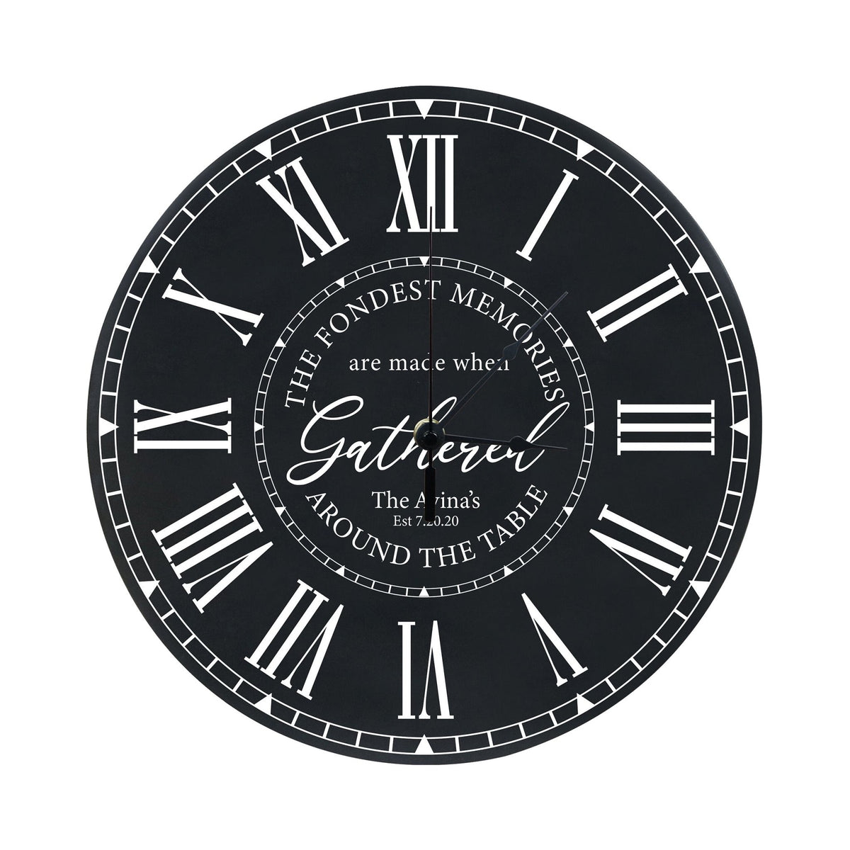Personalized Inspirational Everyday Home and Family Wall Clock 12 x 12 x 0.75 - (The Fondest Memories) - LifeSong Milestones