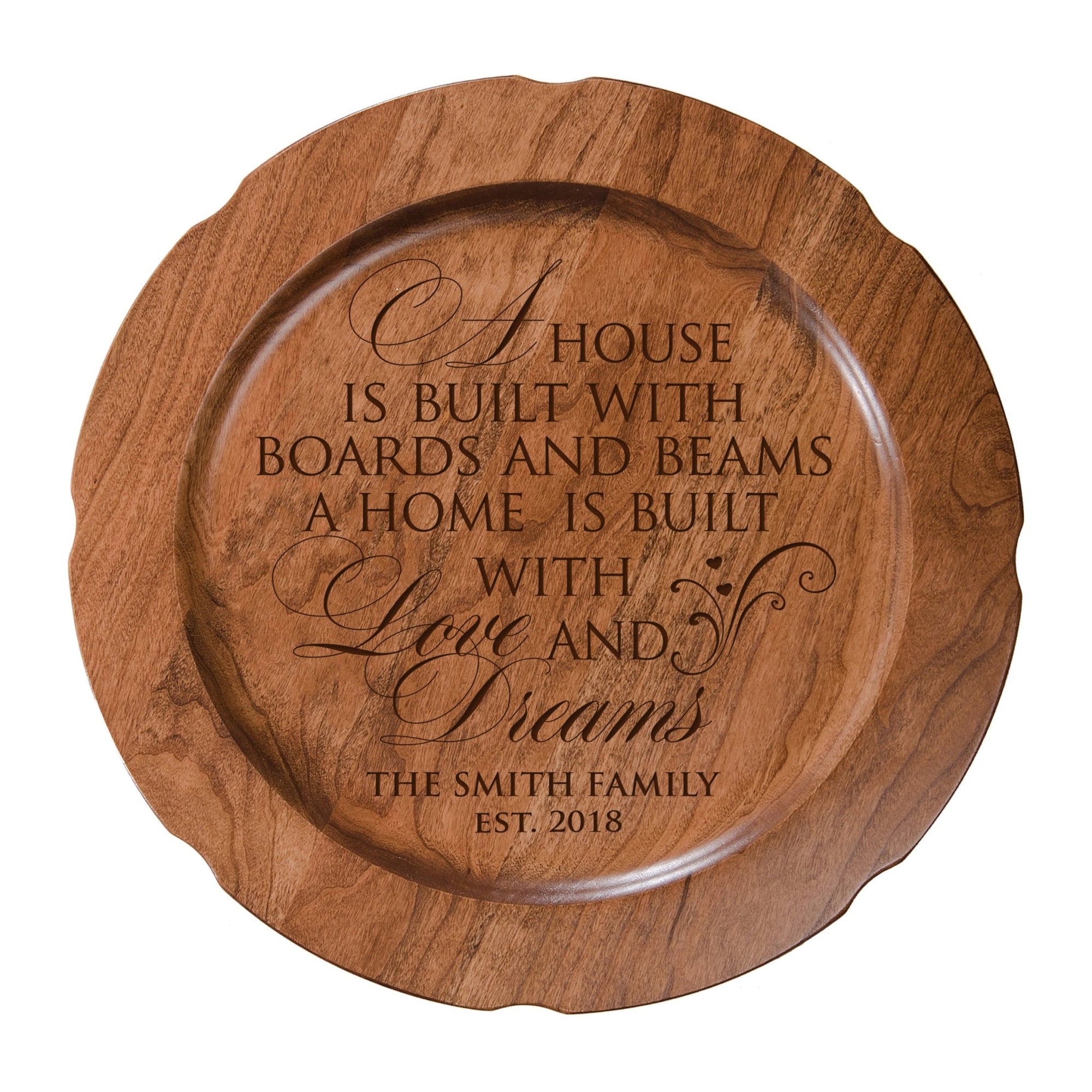 Personalized Inspirational Plates With Quotes - A House - LifeSong Milestones