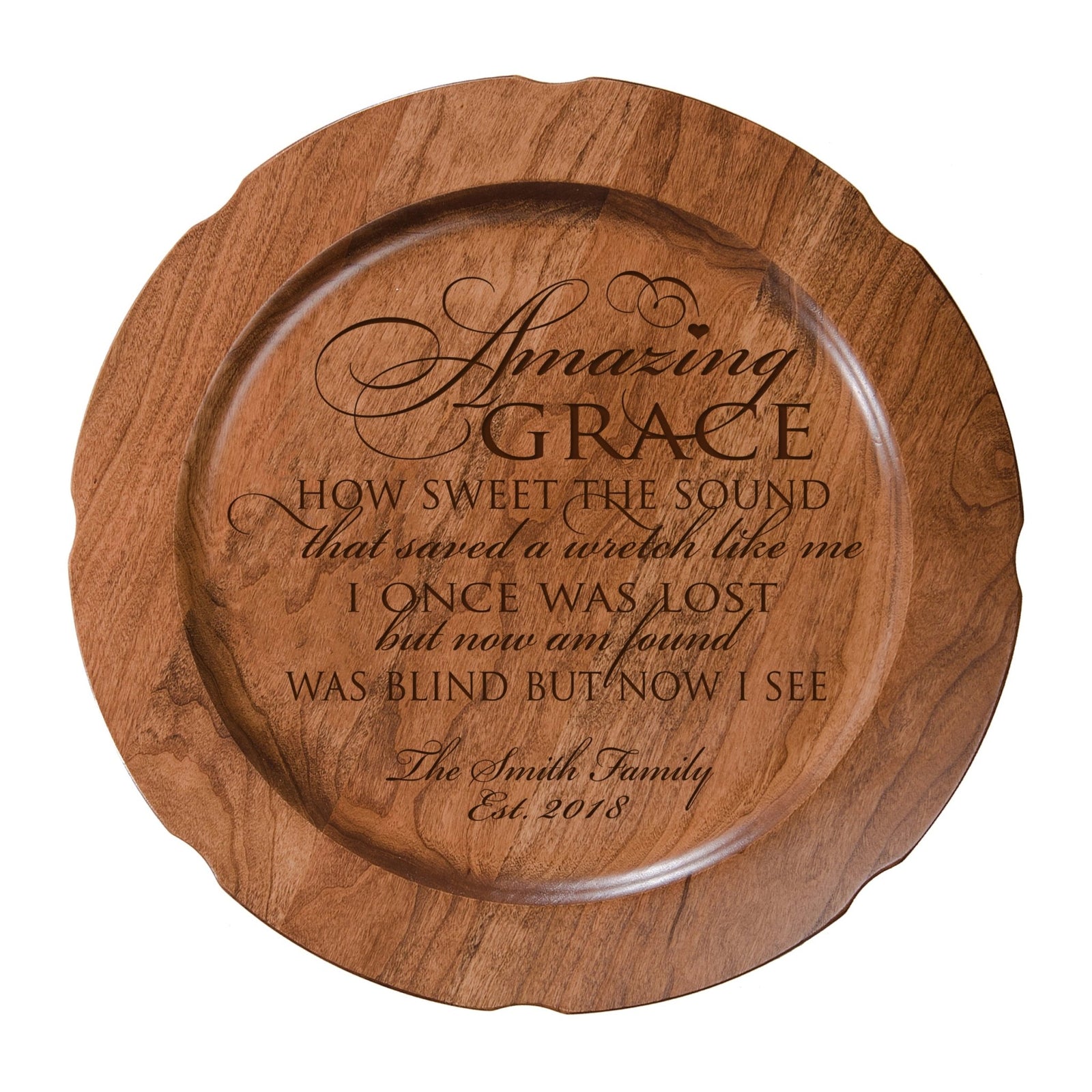 Personalized Inspirational Plates With Quotes - Amazing Grace - LifeSong Milestones
