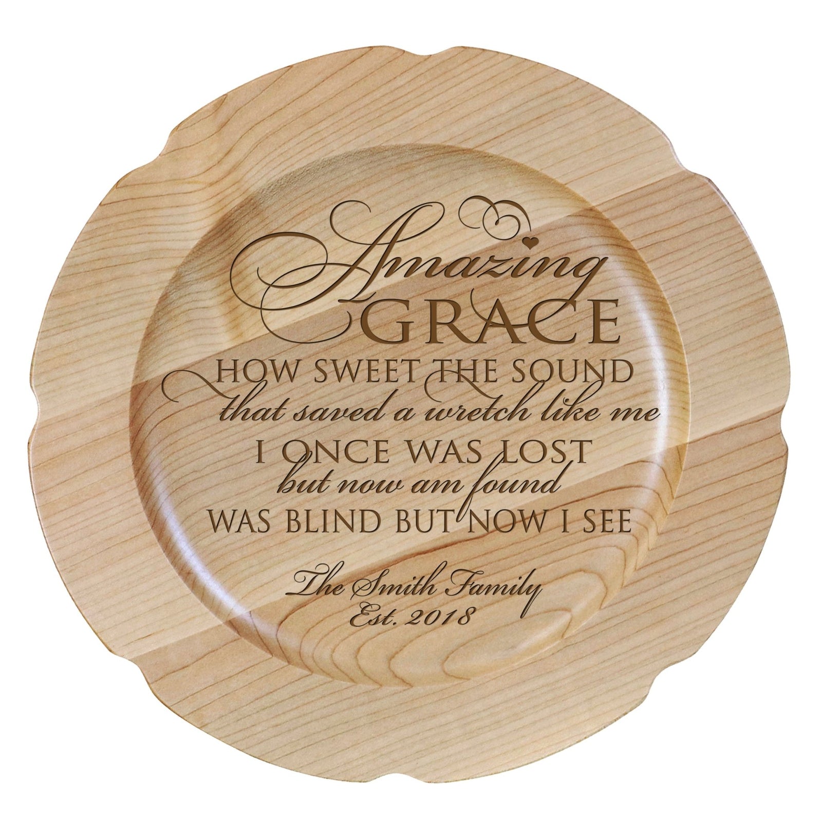 Personalized Inspirational Plates With Quotes - Amazing Grace - LifeSong Milestones