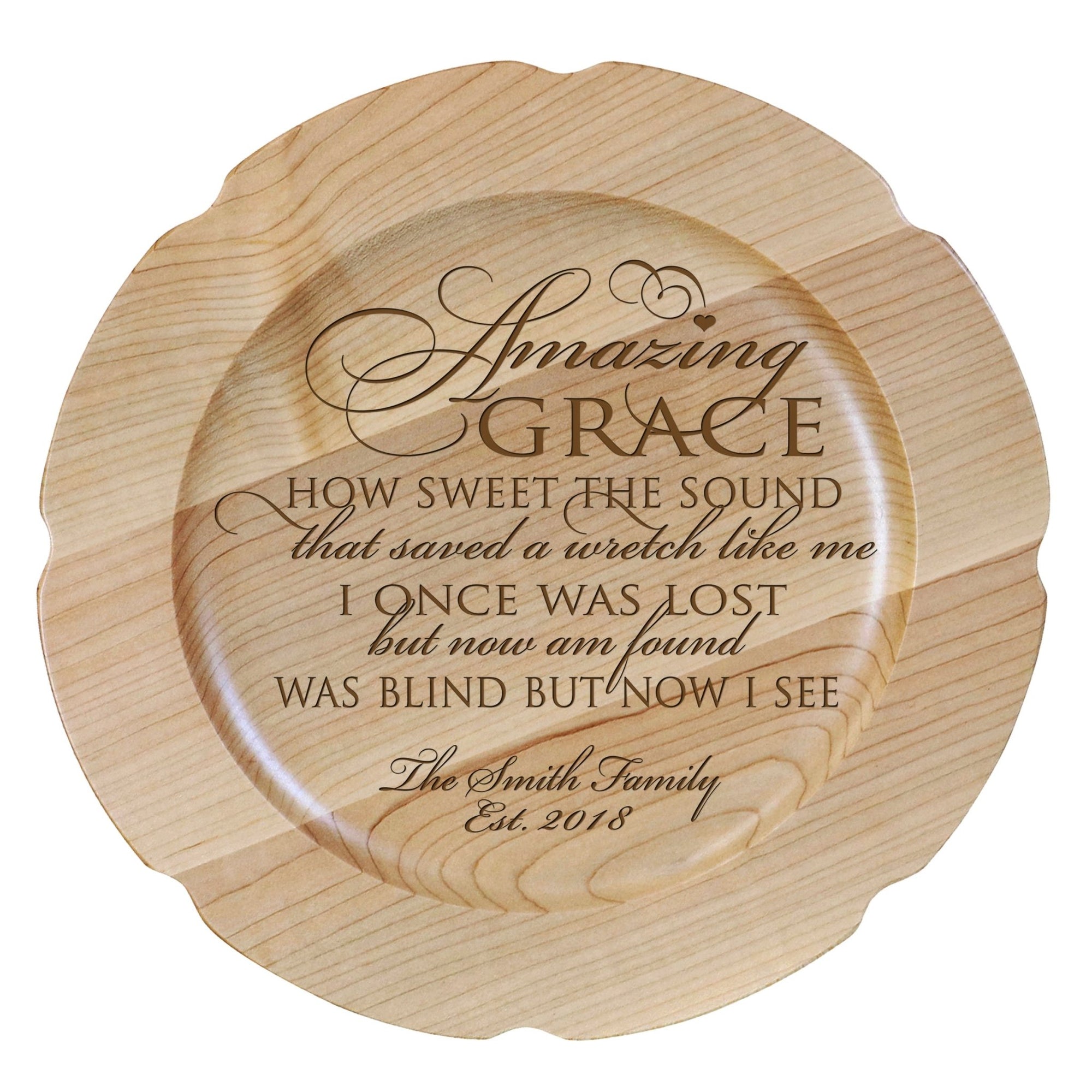Personalized Inspirational Plates With Quotes - Amazing Grace - LifeSong Milestones