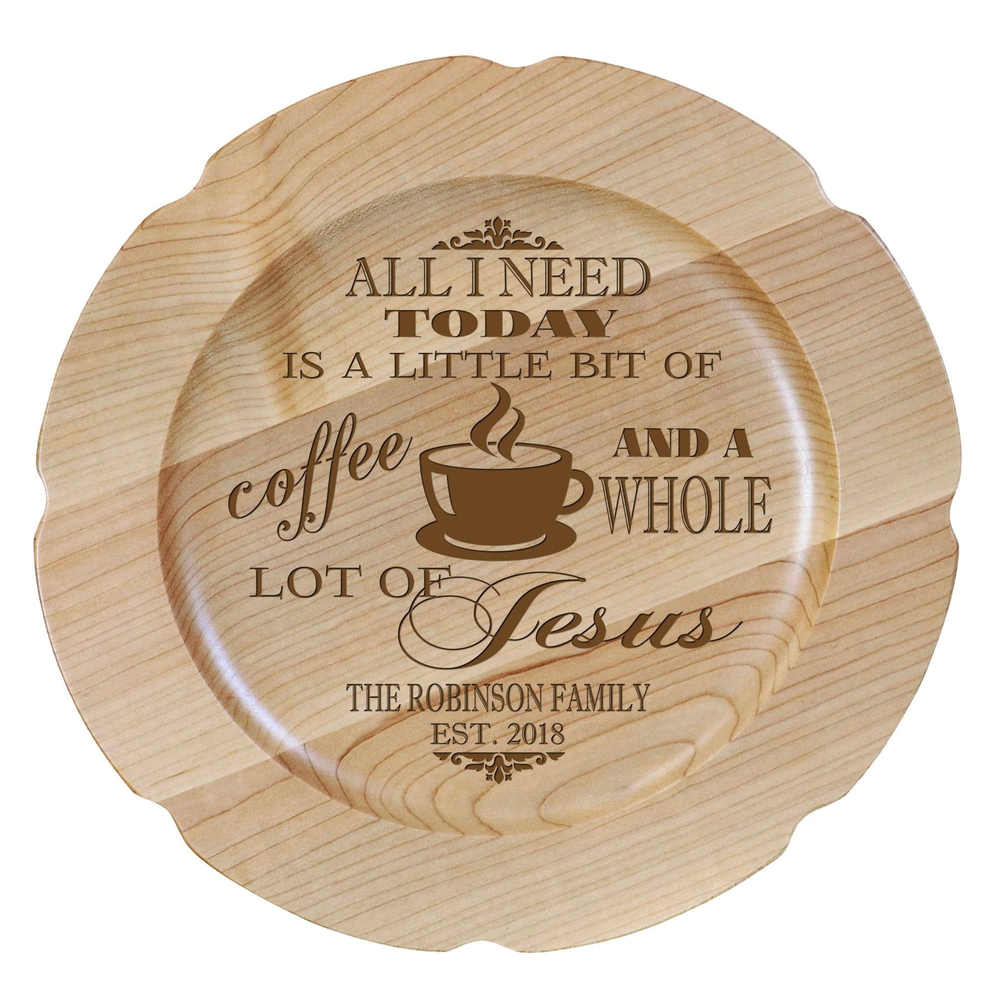 Personalized Inspirational Plates With Quotes - Coffee and Jesus - LifeSong Milestones