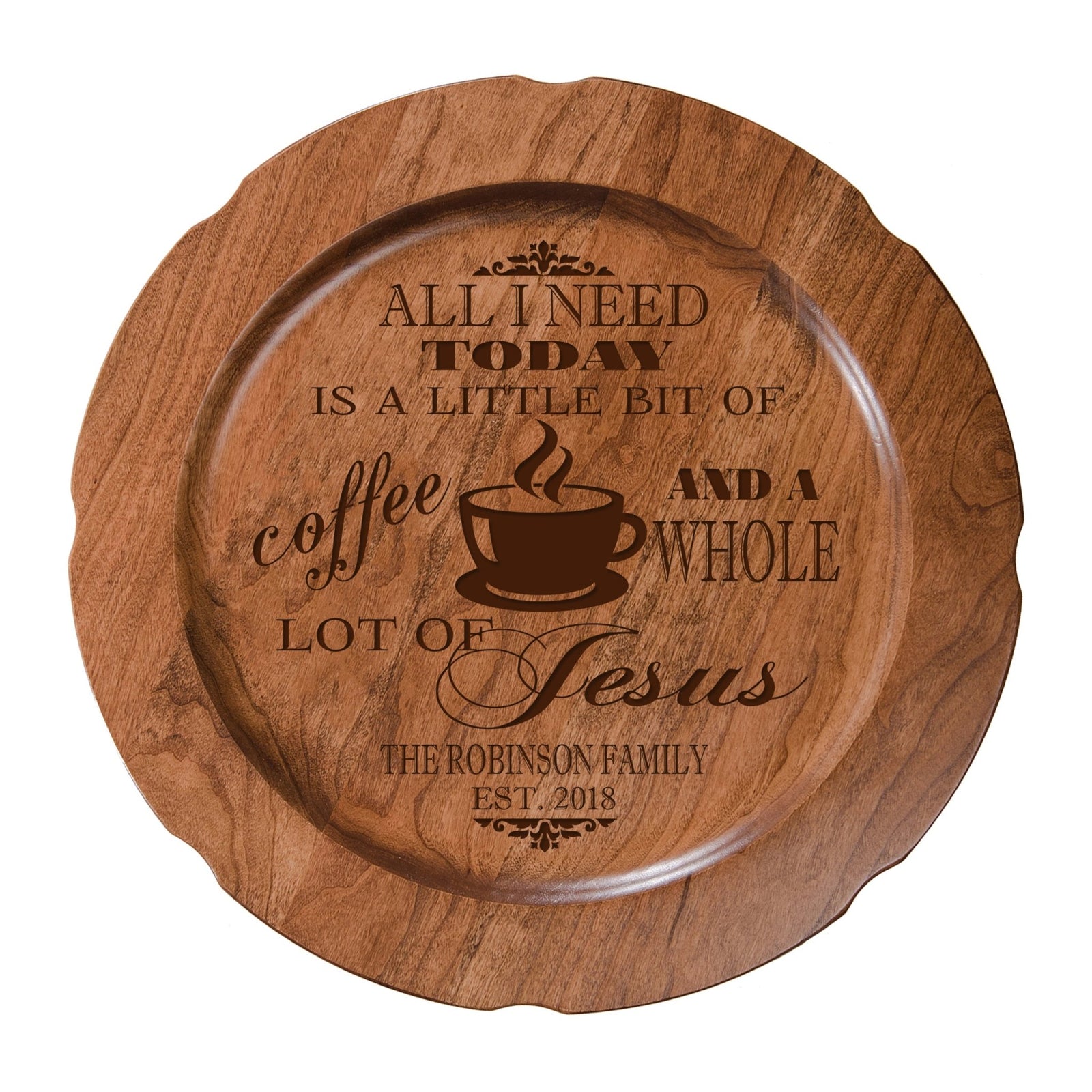 Personalized Inspirational Plates With Quotes - Coffee and Jesus - LifeSong Milestones