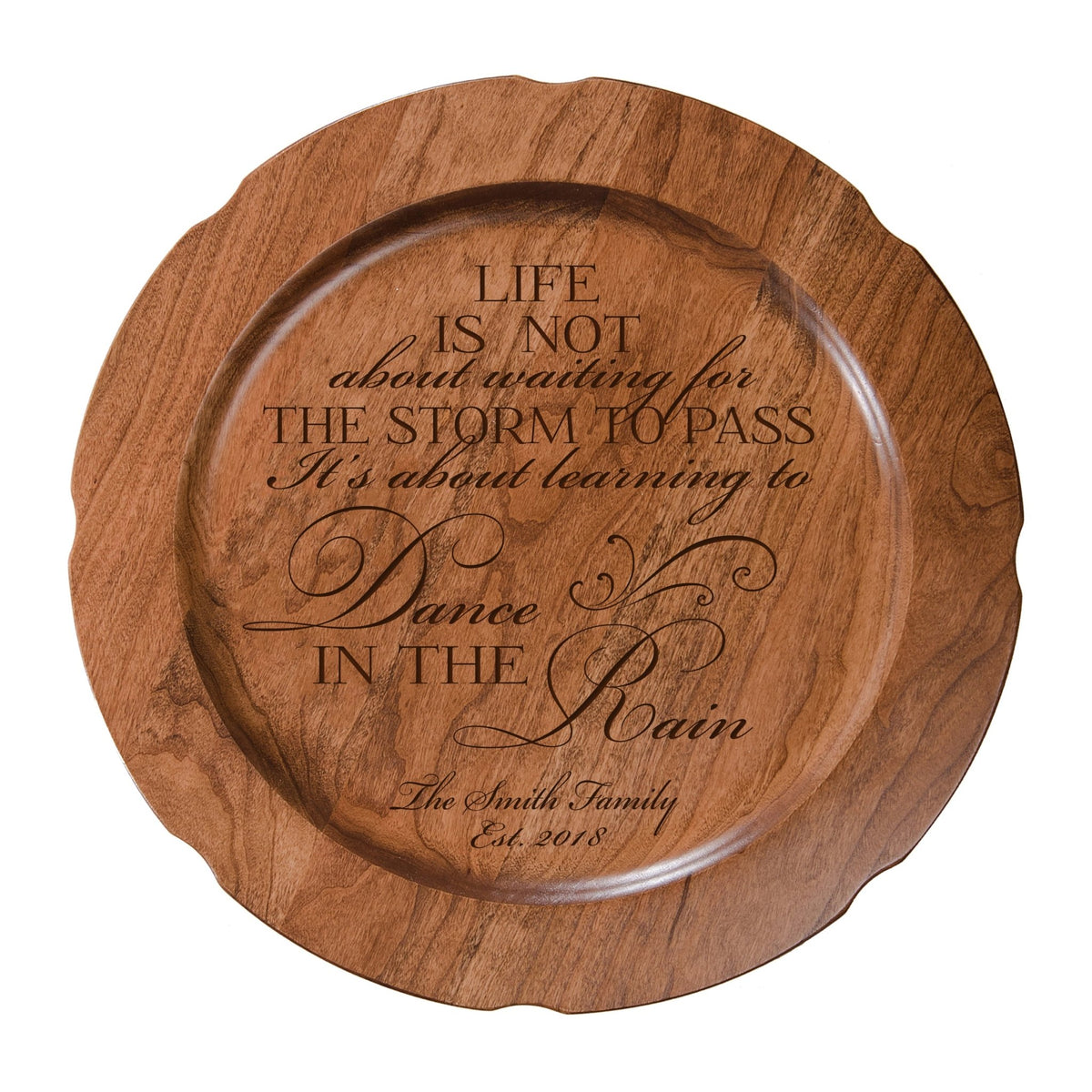 Personalized Inspirational Plates With Quotes - Dance In The Rain - LifeSong Milestones
