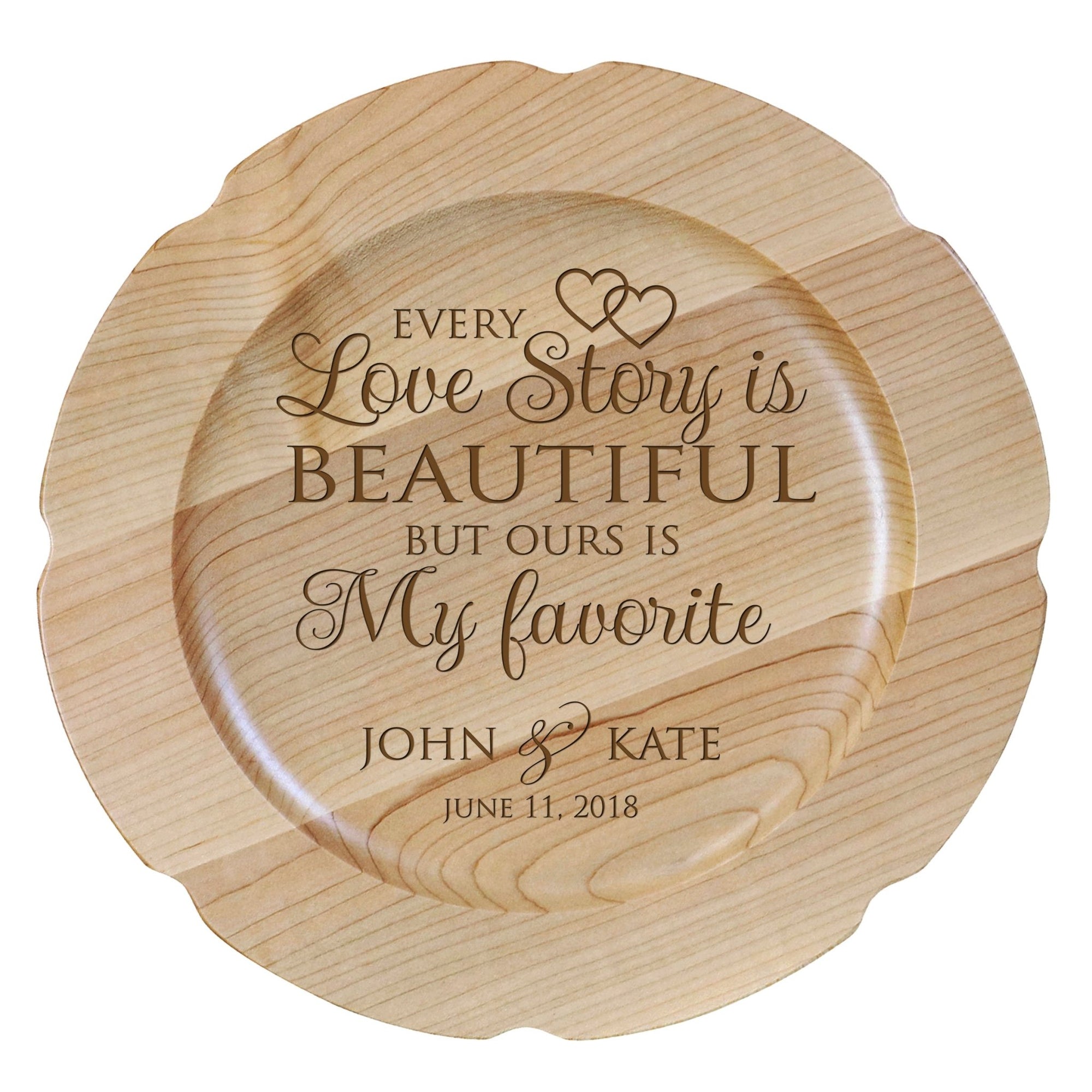 Personalized Inspirational Plates With Quotes - Every Love Story - LifeSong Milestones