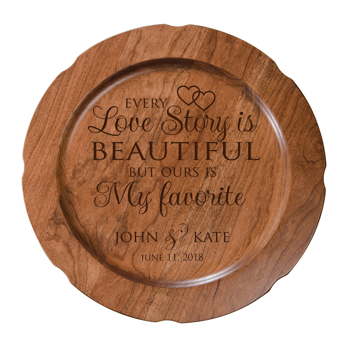 Personalized Inspirational Plates With Quotes - Every Love Story - LifeSong Milestones