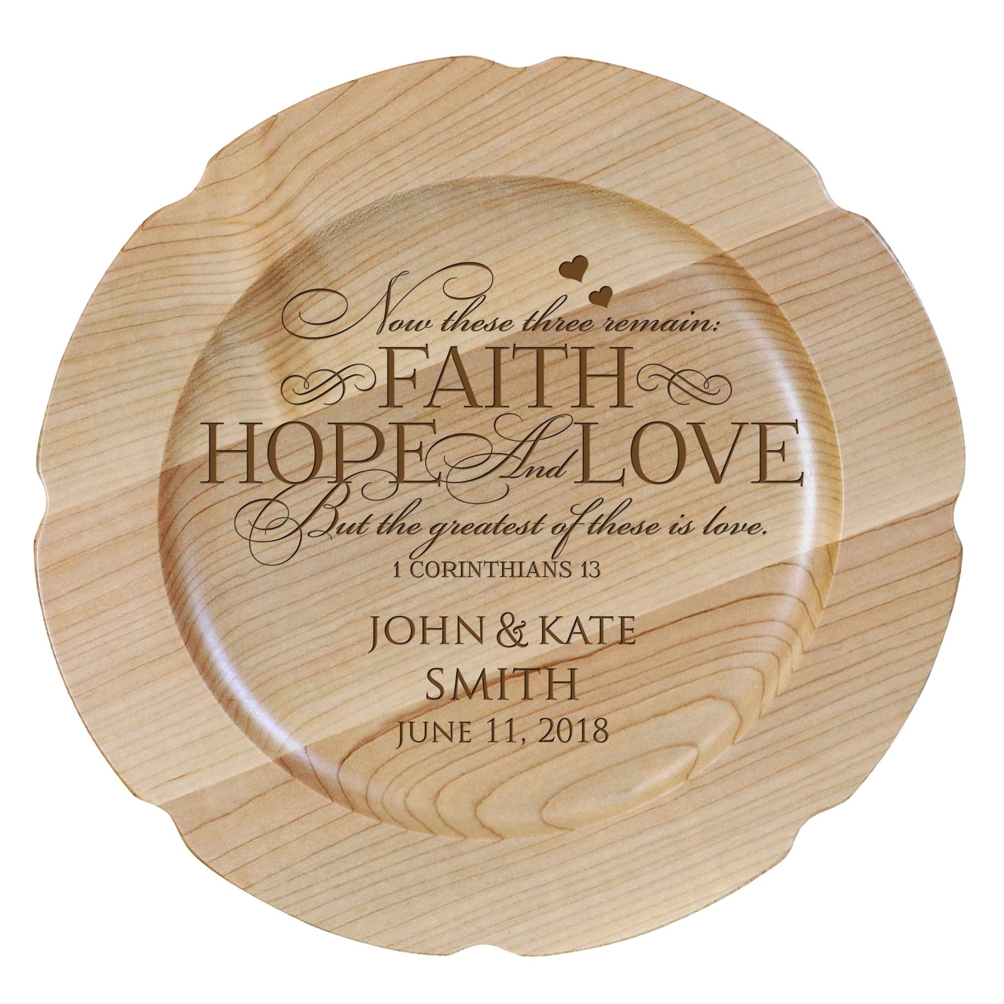 Personalized Inspirational Plates With Quotes - Faith Hope Love - LifeSong Milestones