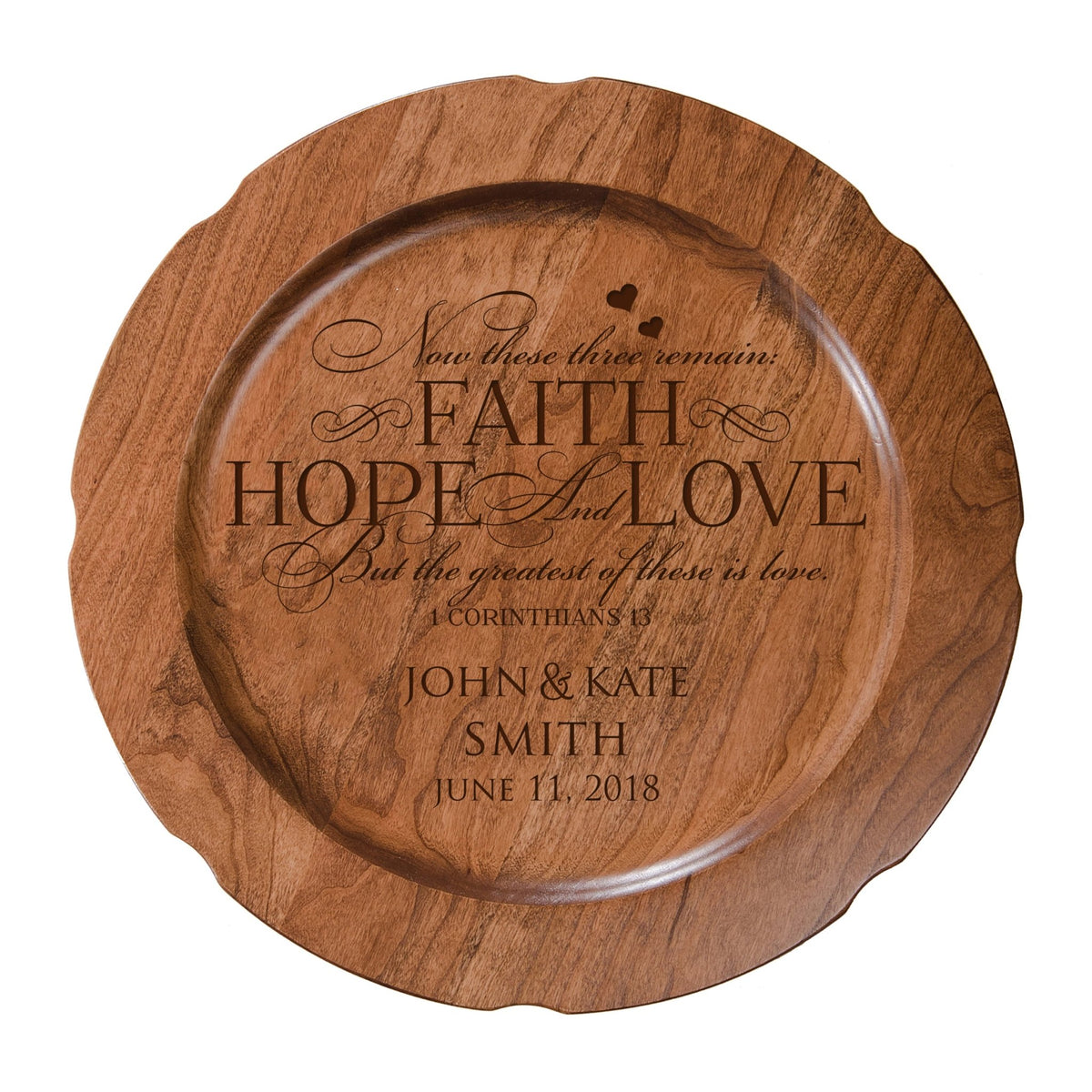 Personalized Inspirational Plates With Quotes - Faith Hope Love - LifeSong Milestones