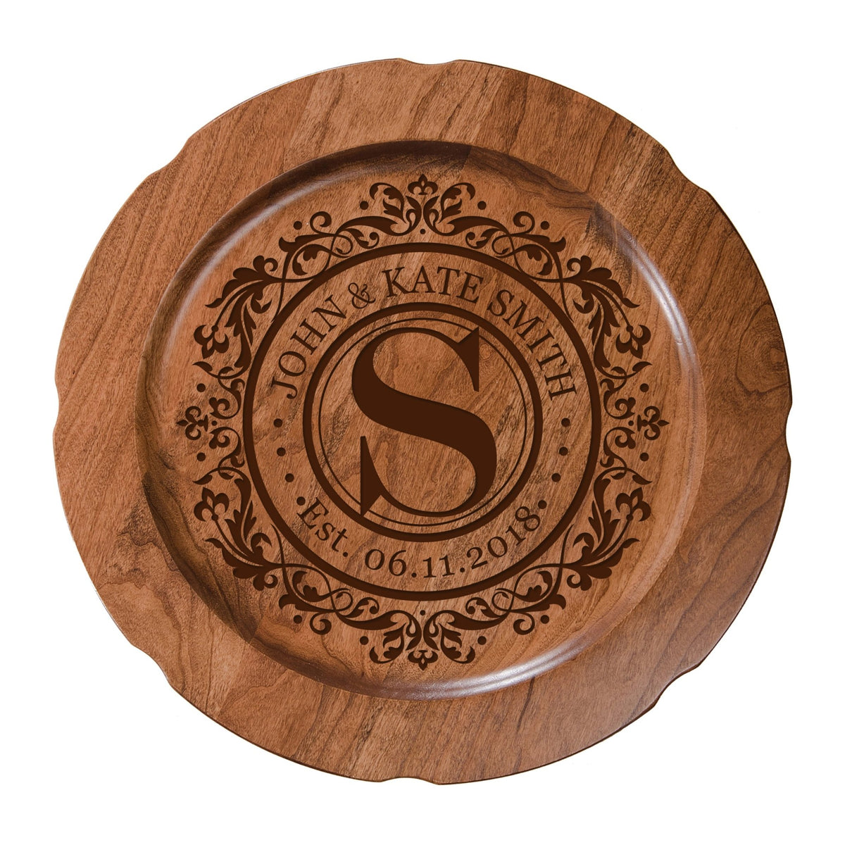 Personalized Inspirational Plates With Quotes - Floral Family Name - LifeSong Milestones