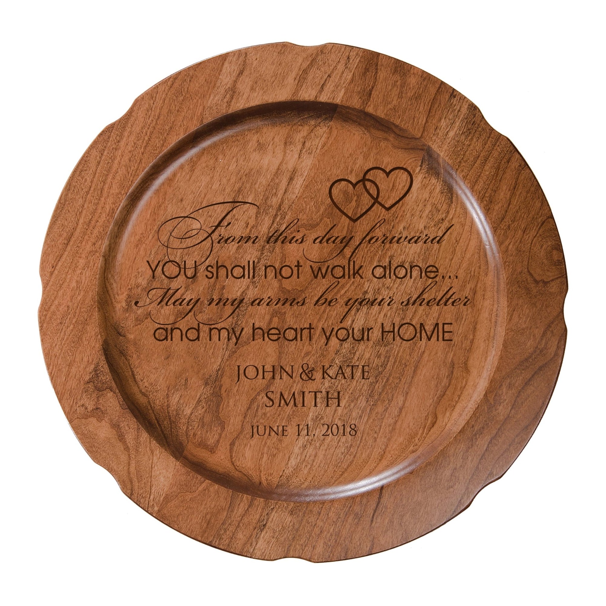 Personalized Inspirational Plates With Quotes - From This Day Forward - LifeSong Milestones