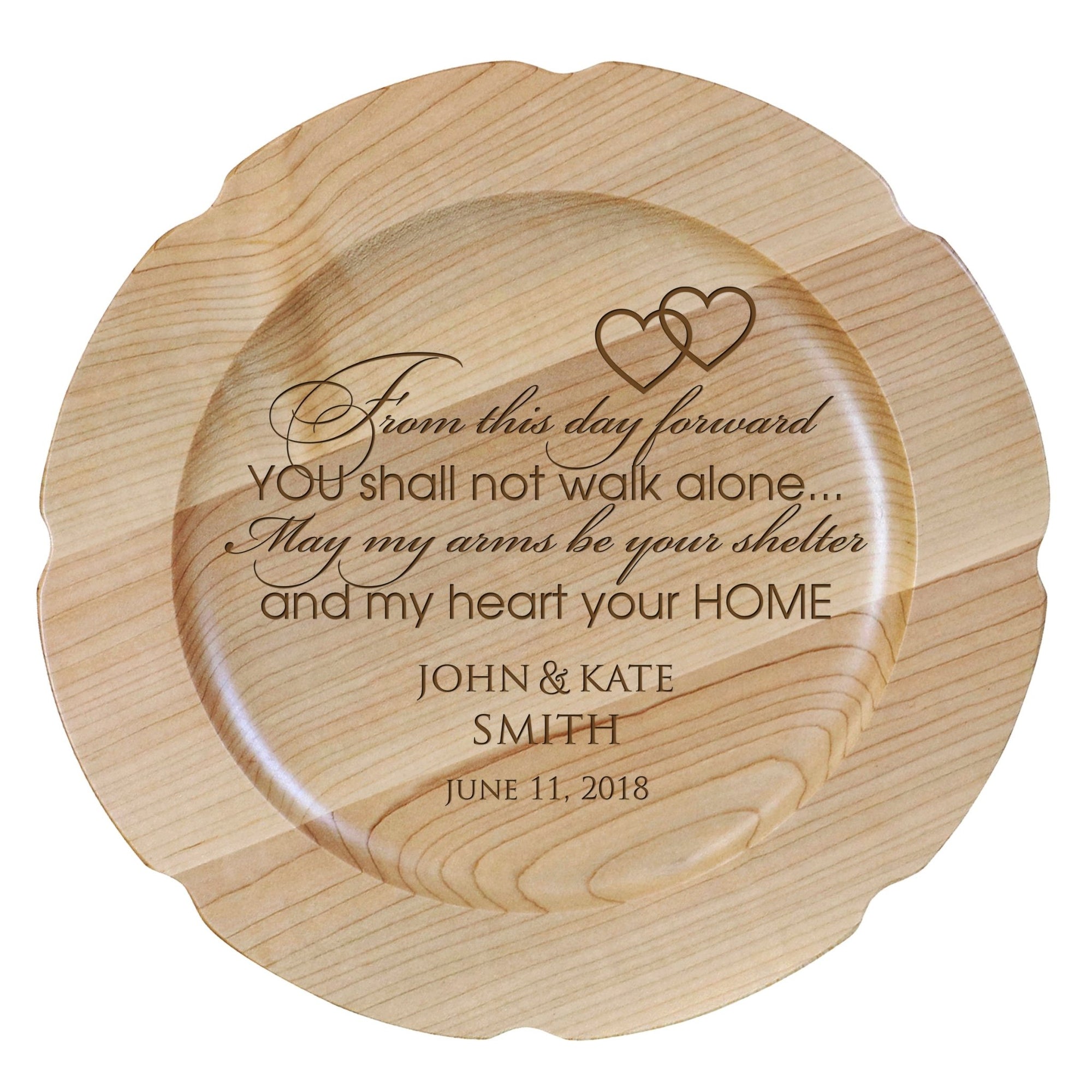 Personalized Inspirational Plates With Quotes - From This Day Forward - LifeSong Milestones